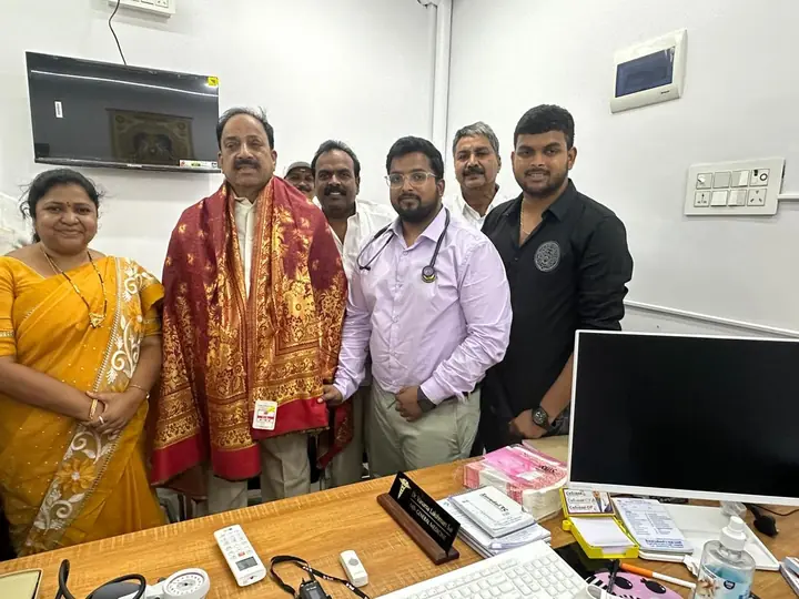 LVR Hospital team and guests during a hospital visit
