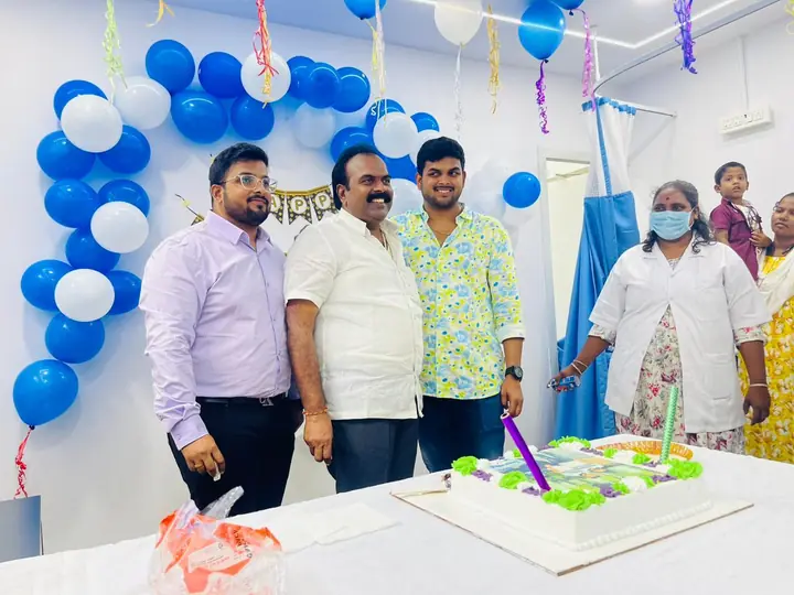 LVR Hospital team members sharing a celebration
