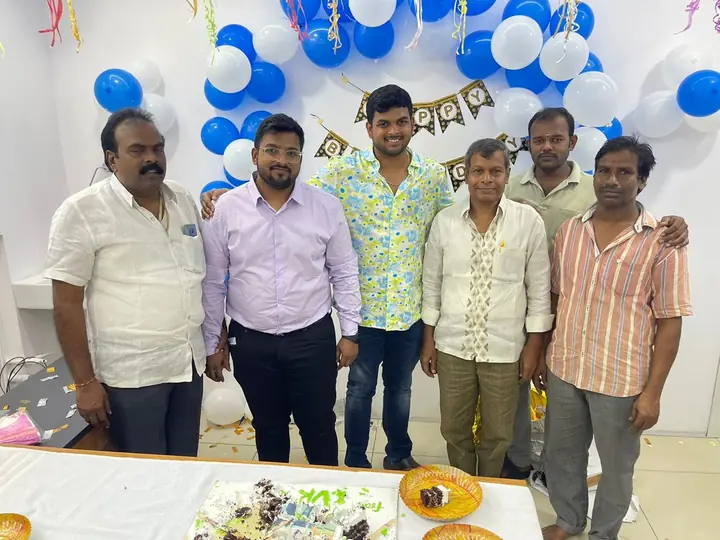 LVR Hospital team members sharing a celebration
