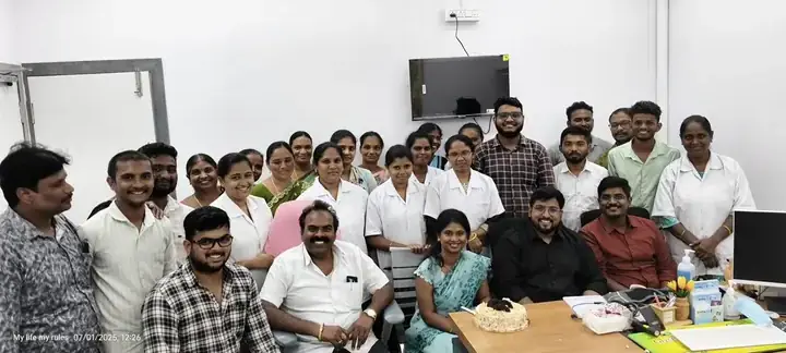 LVR Hospital team members sharing a celebration